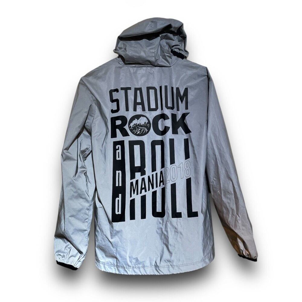 Fall Out Boy Rock And Roll Mania 2018 Tour Crew Full Zip Hoodie Jacket Rain Sz S